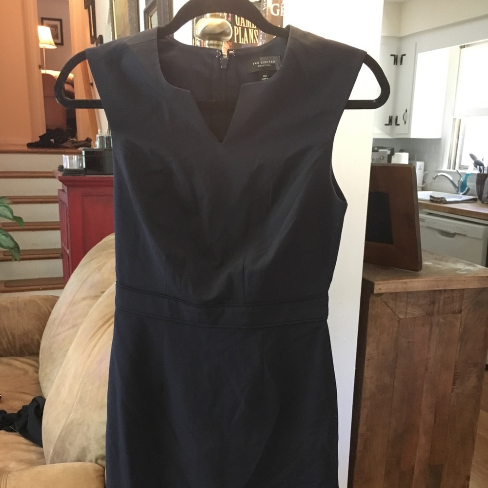 Navy Blue V Neck The Limited Collection Dress